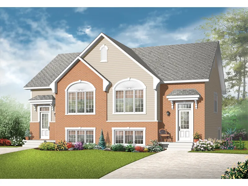 Multi-Family House Plan Front of Home - Witherbee Duplex Home 032D-0717 - Shop House Plans and More