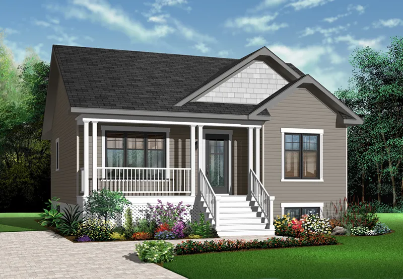 Bungalow House Plan Front of Home - Brynn Park Craftsman Ranch Home 032D-0727 - Search House Plans and More