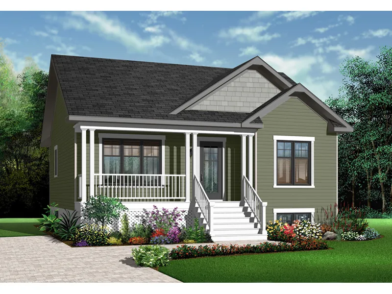 Bungalow House Plan Front Photo 01 - Brynn Park Craftsman Ranch Home 032D-0727 - Search House Plans and More