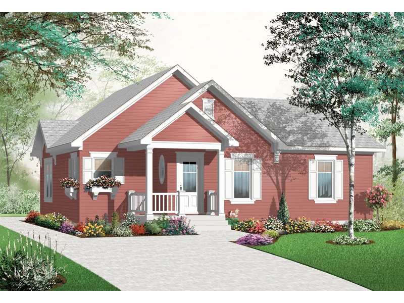 Arts & Crafts House Plan Front Image - Pauline Country Ranch Home 032D-0732 - Shop House Plans and More