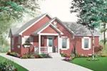 Arts & Crafts House Plan Front Image - Pauline Country Ranch Home 032D-0732 - Shop House Plans and More