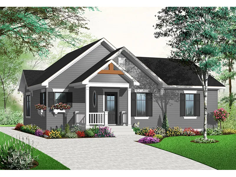 Arts & Crafts House Plan Front Photo 01 - Pauline Country Ranch Home 032D-0732 - Shop House Plans and More