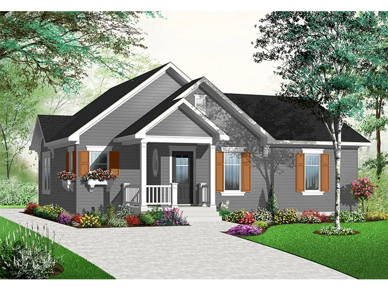 Arts & Crafts House Plan Front Photo 02 - Pauline Country Ranch Home 032D-0732 - Shop House Plans and More