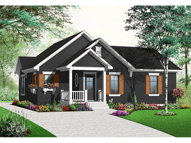 Arts & Crafts House Plan Front Photo 03 - Pauline Country Ranch Home 032D-0732 - Shop House Plans and More