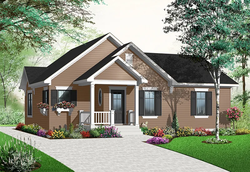 Arts & Crafts House Plan Front Photo 04 - Pauline Country Ranch Home 032D-0732 - Shop House Plans and More