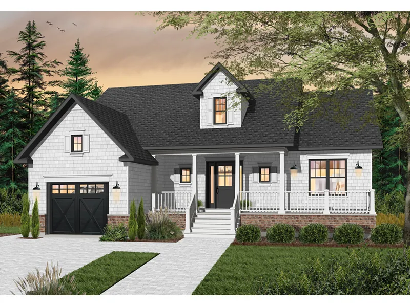 Craftsman House Plan Front Photo 02 - Lynkirk Country Home 032D-0747 - Shop House Plans and More