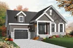 Craftsman House Plan Front Photo 02 - Brannon Country Ranch Home 032D-0754 - Search House Plans and More