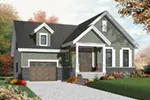 Craftsman House Plan Front Photo 03 - Brannon Country Ranch Home 032D-0754 - Search House Plans and More