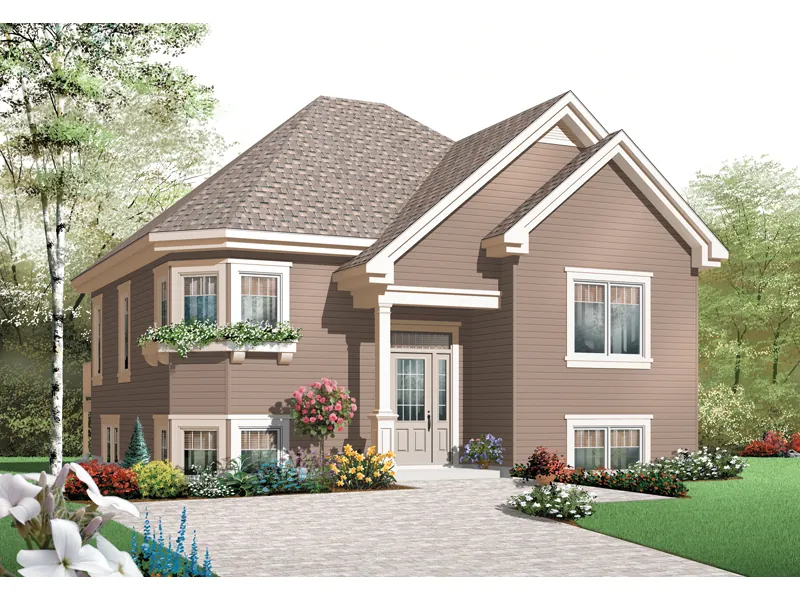 Traditional House Plan Front of Home - Waterlilly Early American Home 032D-0760 - Shop House Plans and More