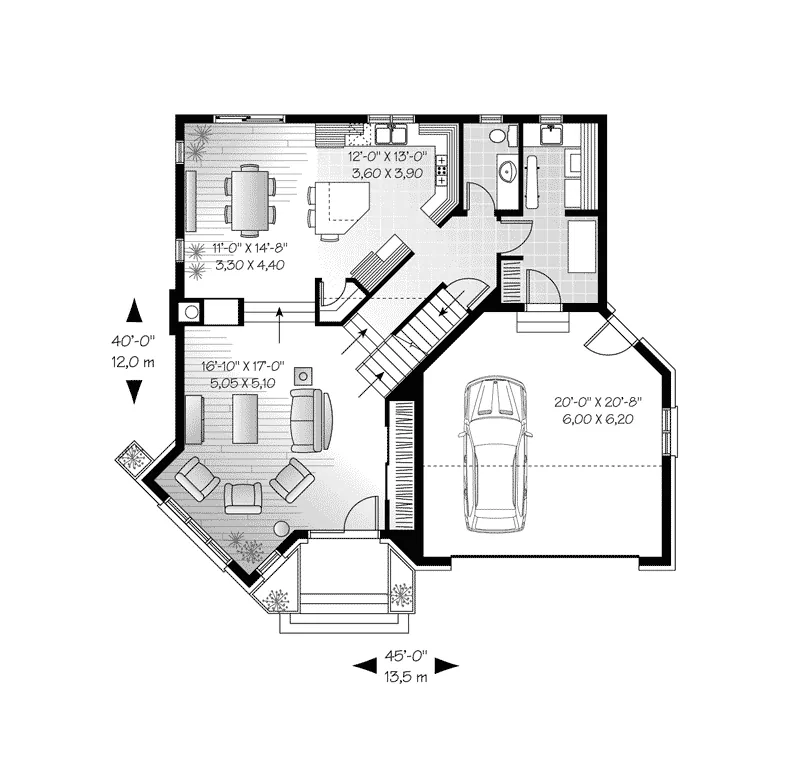 European House Plan First Floor - Elm Trail Country French Home 032D-0766 - Search House Plans and More