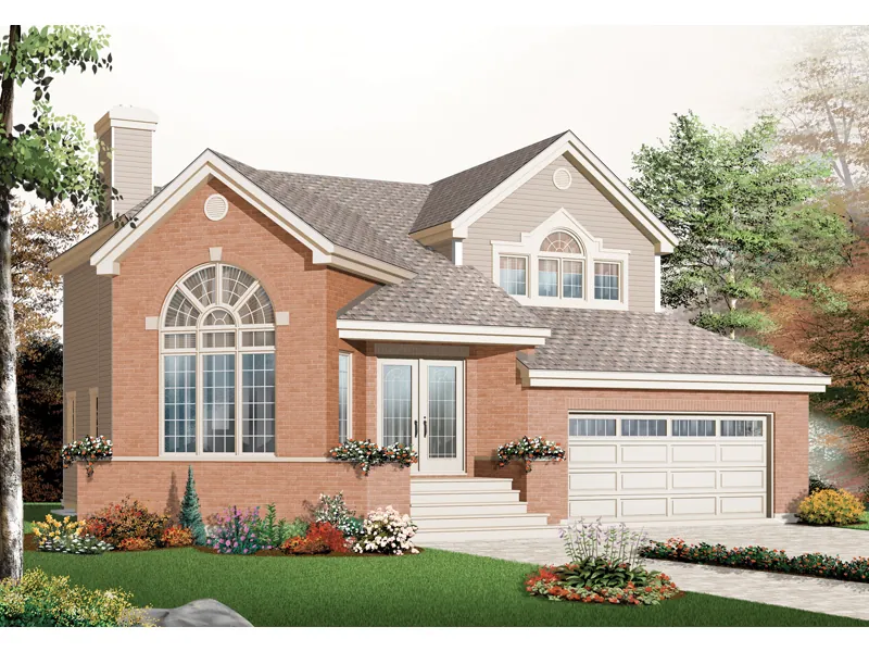 European House Plan Front of Home - Elm Trail Country French Home 032D-0766 - Search House Plans and More