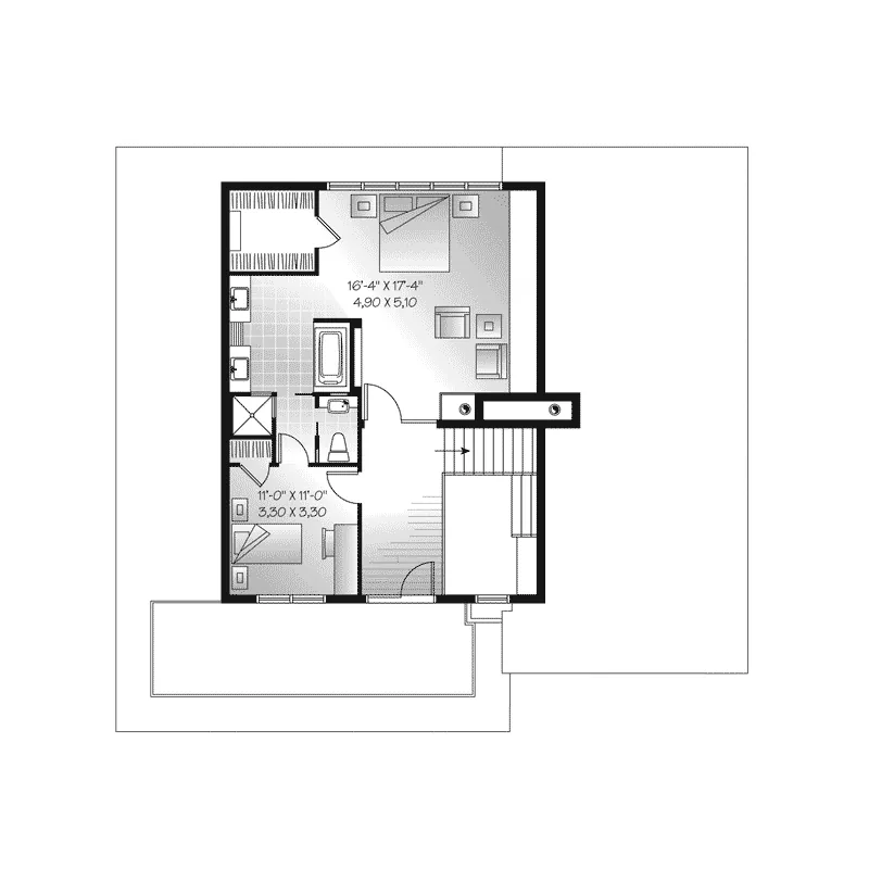 Second Floor - Hadley Hill Modern Home 032D-0769 - Search House Plans and More