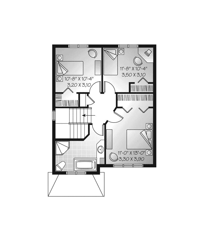 Traditional House Plan Second Floor - Miralesta Traditional Home 032D-0793 - Shop House Plans and More