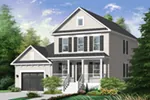 Traditional House Plan Front of Home - Hylton Country Home 032D-0795 - Search House Plans and More