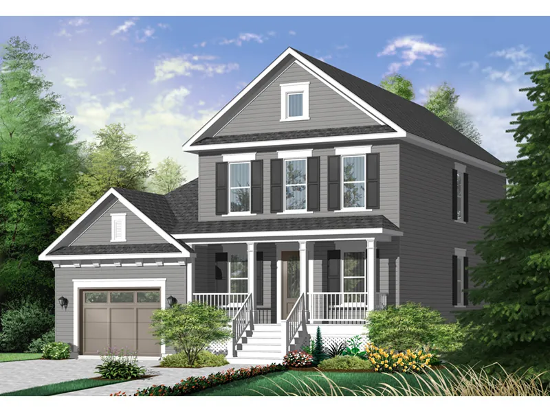 Traditional House Plan Front Photo 02 - Hylton Country Home 032D-0795 - Search House Plans and More