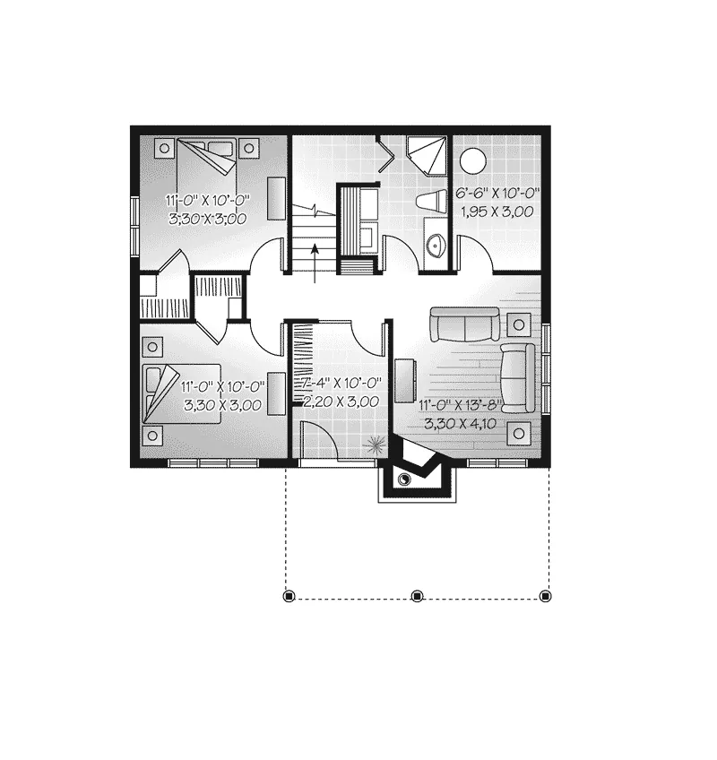 Vacation House Plan Basement Floor - Oak Path Country Ranch Home 032D-0803 - Shop House Plans and More