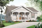 Vacation House Plan Front of Home - Oak Path Country Ranch Home 032D-0803 - Shop House Plans and More