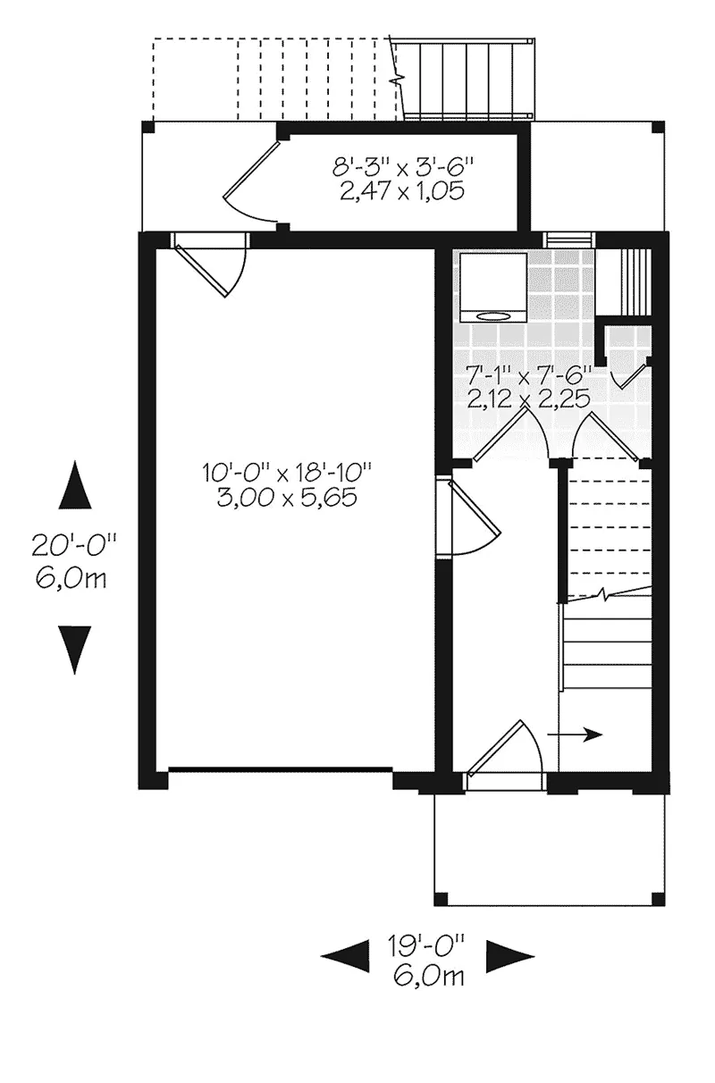 Modern House Plan First Floor - Saffold Modern Home 032D-0807 - Shop House Plans and More