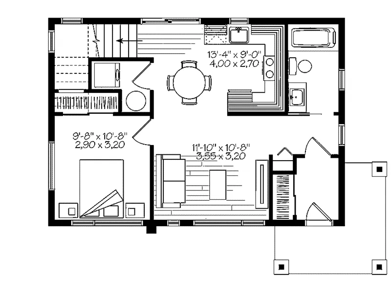 Mountain House Plan First Floor - Sundari Contemporary Home 032D-0809 - Shop House Plans and More