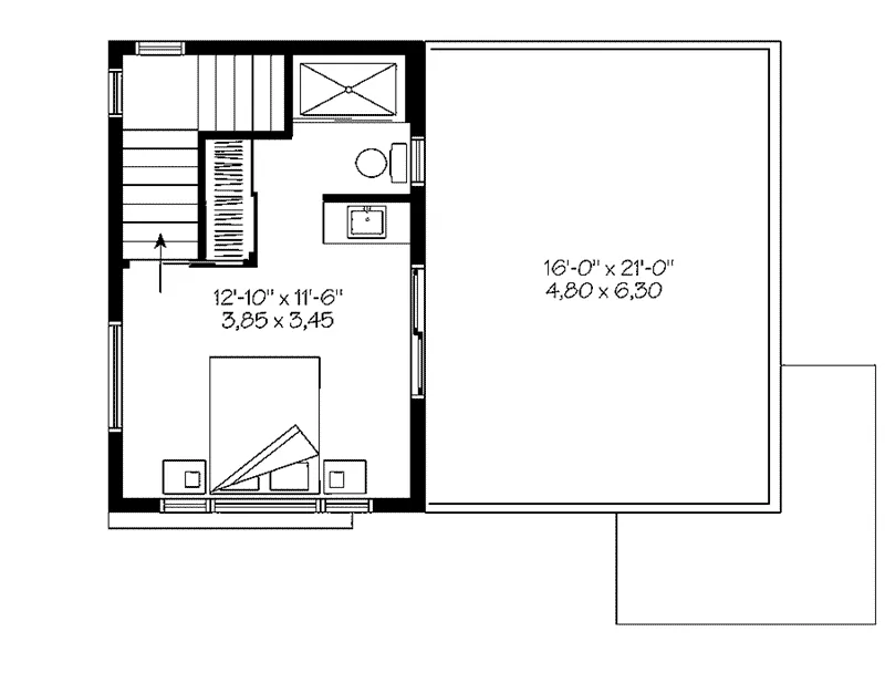 Mountain House Plan Second Floor - Sundari Contemporary Home 032D-0809 - Shop House Plans and More