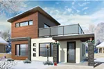 Waterfront House Plan Front Photo 01 - Sundari Contemporary Home 032D-0809 - Shop House Plans and More
