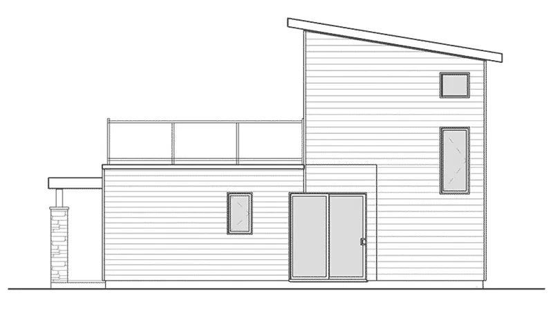 Mountain House Plan Rear Elevation - Sundari Contemporary Home 032D-0809 - Shop House Plans and More