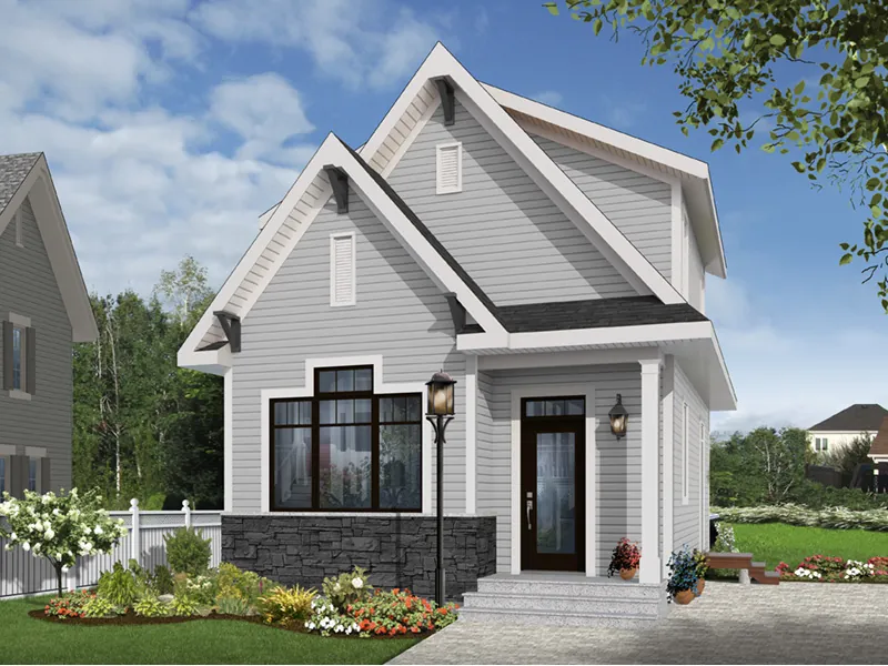 Traditional House Plan Front Photo 04 - Wickham Small Traditional Home 032D-0812 - Shop House Plans and More