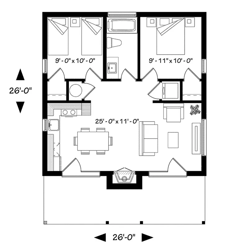 Modern Home Plan First Floor 032D-0813