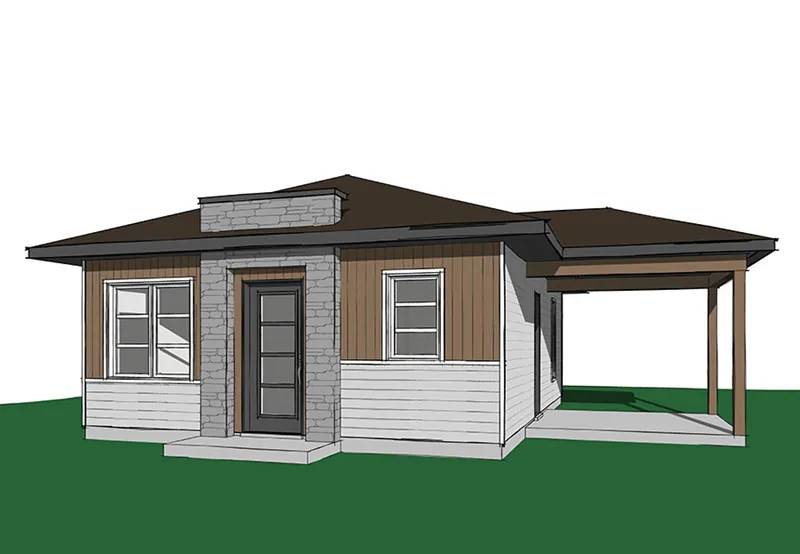 Rustic House Plan Front Image - Gavyn Modern Cabin 032D-0814 - Search House Plans and More