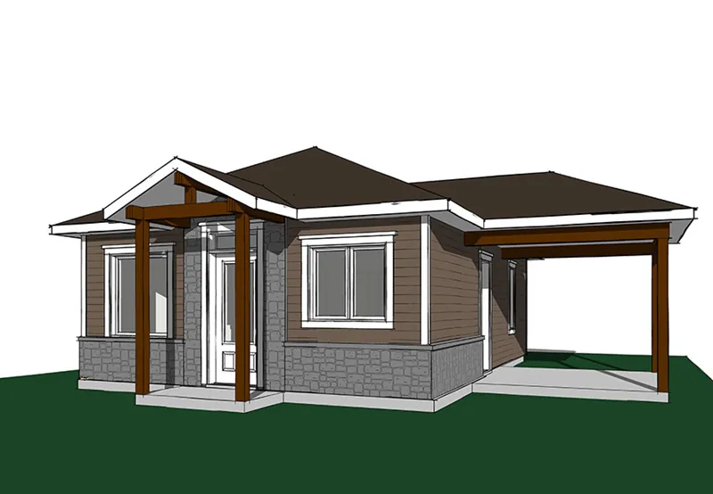 Ranch House Plan Front Image - Fenton Craftsman Home 032D-0815 - Search House Plans and More