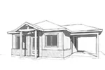Prairie House Plan Front Image of House - Fenton Craftsman Home 032D-0815 - Search House Plans and More