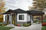 Prairie House Plan Front of Home - Fenton Craftsman Home 032D-0815 - Search House Plans and More