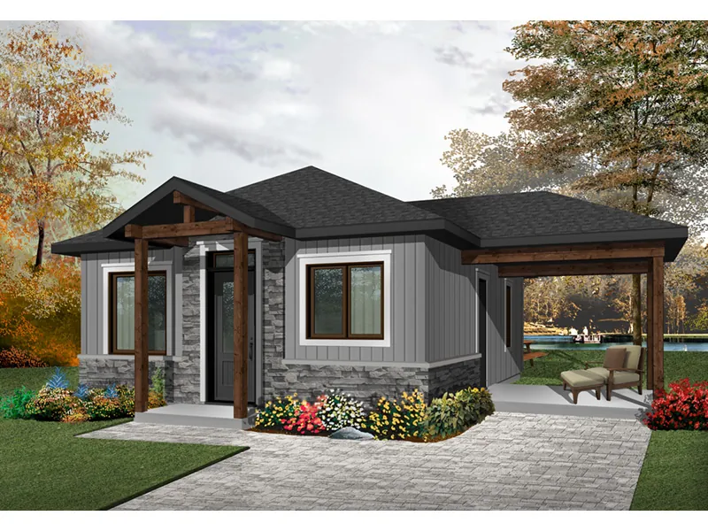 Prairie House Plan Front Photo 01 - Fenton Craftsman Home 032D-0815 - Search House Plans and More