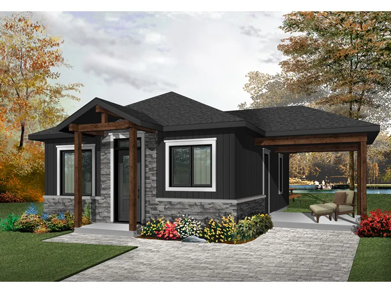 Prairie House Plan Front Photo 02 - Fenton Craftsman Home 032D-0815 - Search House Plans and More