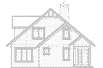 A-Frame House Plan Rear Elevation - Barthel Country Cabin Home 032D-0818 - Search House Plans and More
