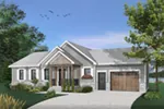Country House Plan Front Image - Gareth Craftsman Ranch Home 032D-0823 - Search House Plans and More