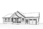 Country House Plan Front Image of House - Gareth Craftsman Ranch Home 032D-0823 - Search House Plans and More