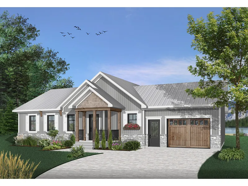 Country House Plan Front Photo 01 - Gareth Craftsman Ranch Home 032D-0823 - Search House Plans and More