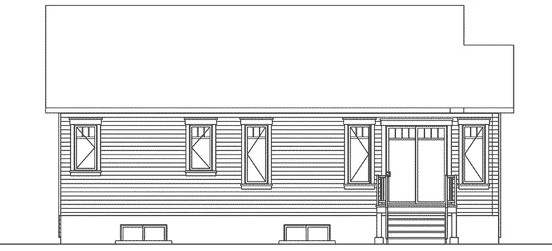 Ranch House Plan Rear Elevation - Poppy Country Home 032D-0824 - Shop House Plans and More
