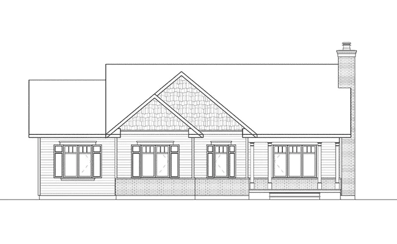 Country House Plan Front Elevation - Mayer Hill Ranch Home 032D-0832 - Shop House Plans and More