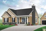 Country House Plan Front of Home - Mayer Hill Ranch Home 032D-0832 - Shop House Plans and More