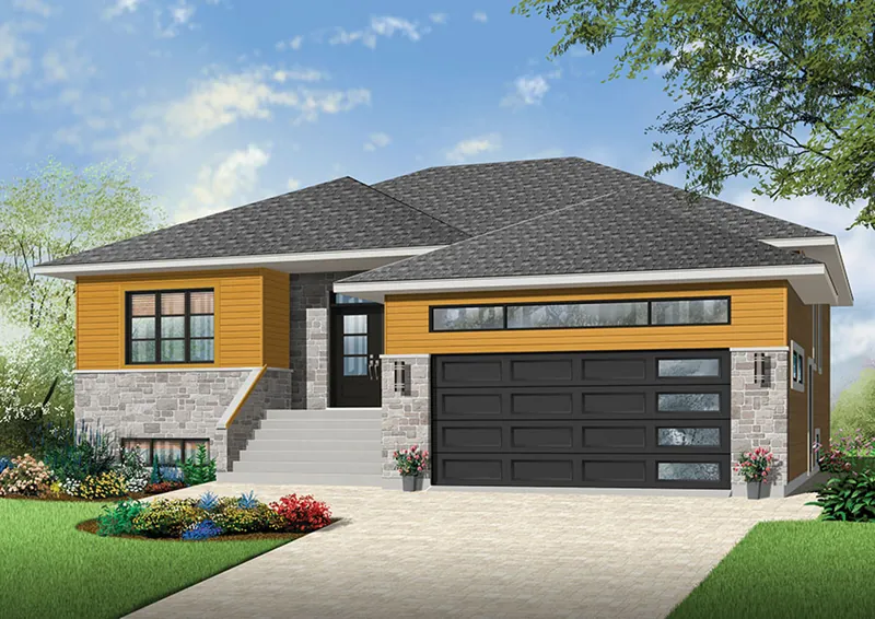 Ranch House Plan Front of Home - Ridge Overlook Ranch Home 032D-0838 - Shop House Plans and More