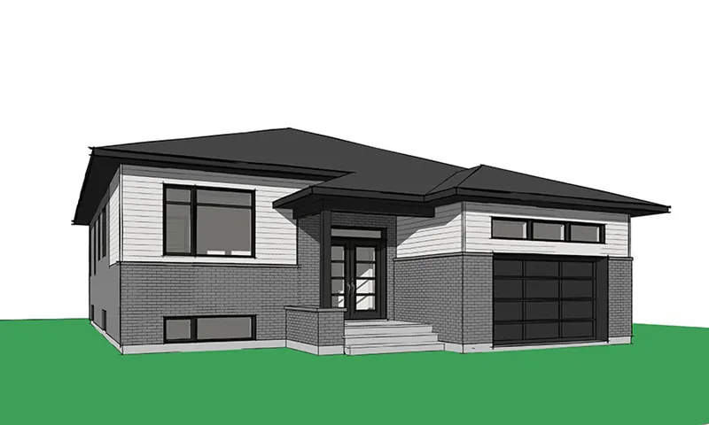 Ranch House Plan Front Image - Moxie Modern Prairie Home 032D-0839 - Shop House Plans and More
