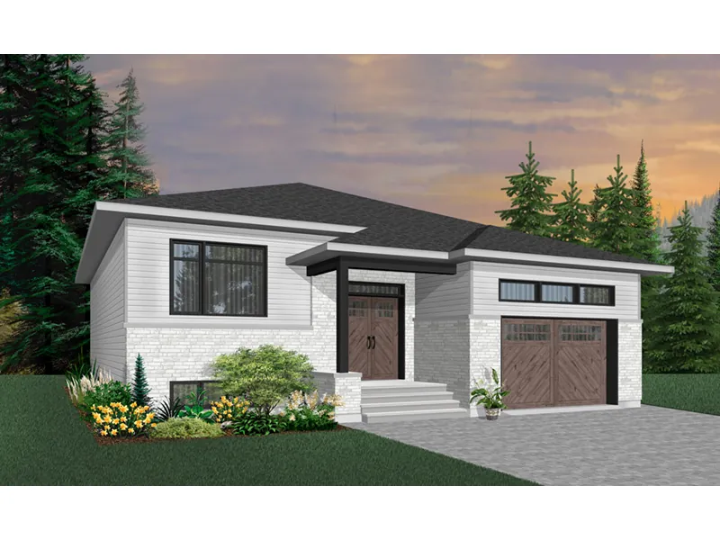 Ranch House Plan Front Photo 02 - Moxie Modern Prairie Home 032D-0839 - Shop House Plans and More