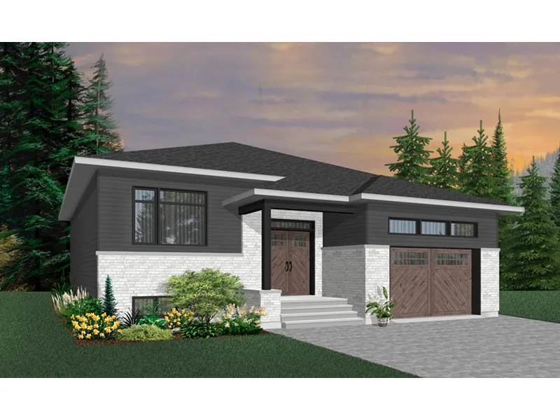 Ranch House Plan Front Photo 03 - Moxie Modern Prairie Home 032D-0839 - Shop House Plans and More