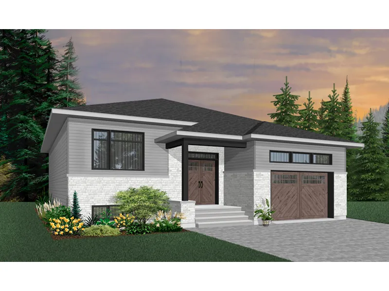 Ranch House Plan Front Photo 04 - Moxie Modern Prairie Home 032D-0839 - Shop House Plans and More