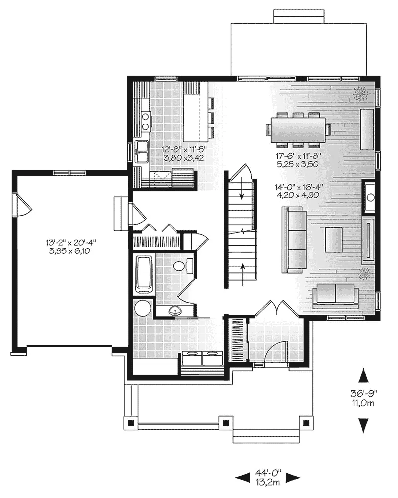 First Floor - Macey Modern Home 032D-0851 - Shop House Plans and More