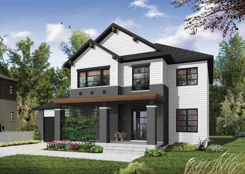 Front of Home - Macey Modern Home 032D-0851 - Shop House Plans and More