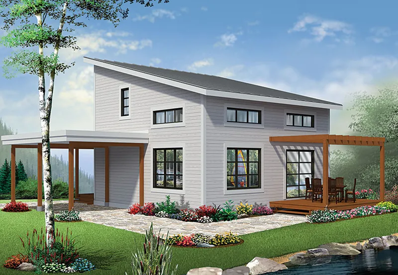 Front of Home - Proctor Modern Two-Story Home 032D-0863 - Shop House Plans and More