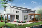 Front of Home - Proctor Modern Two-Story Home 032D-0863 - Shop House Plans and More